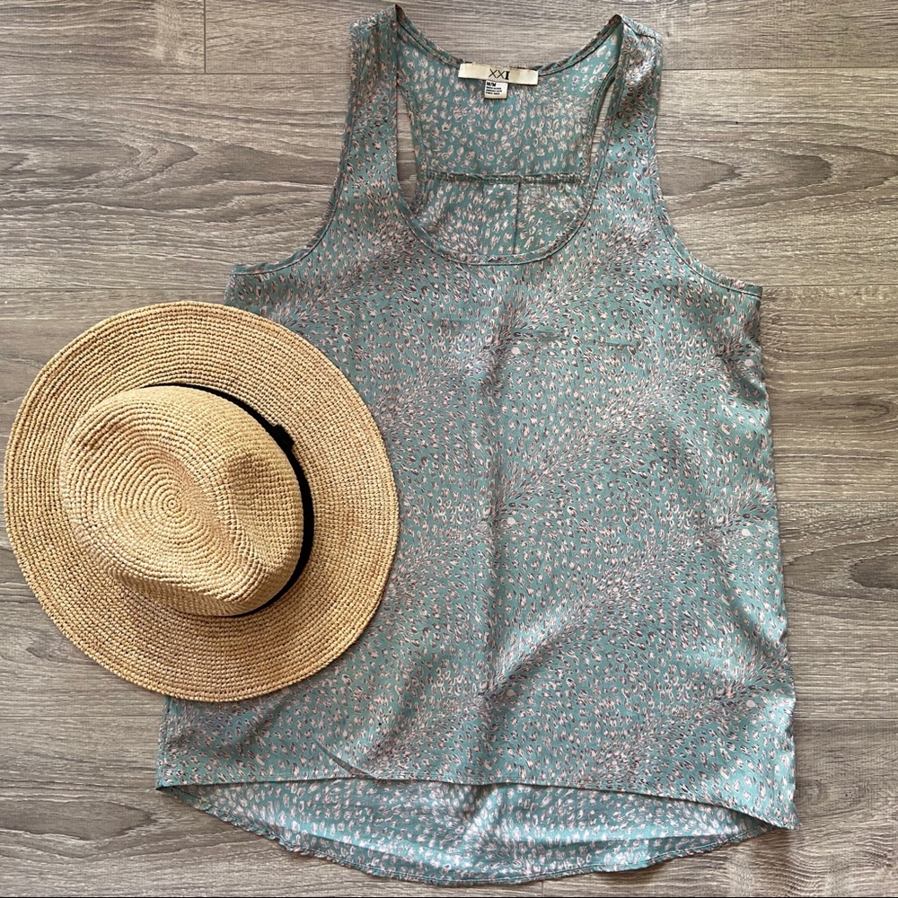 SALE ☀️ 2/$20 Light Teal Animal Print Top
